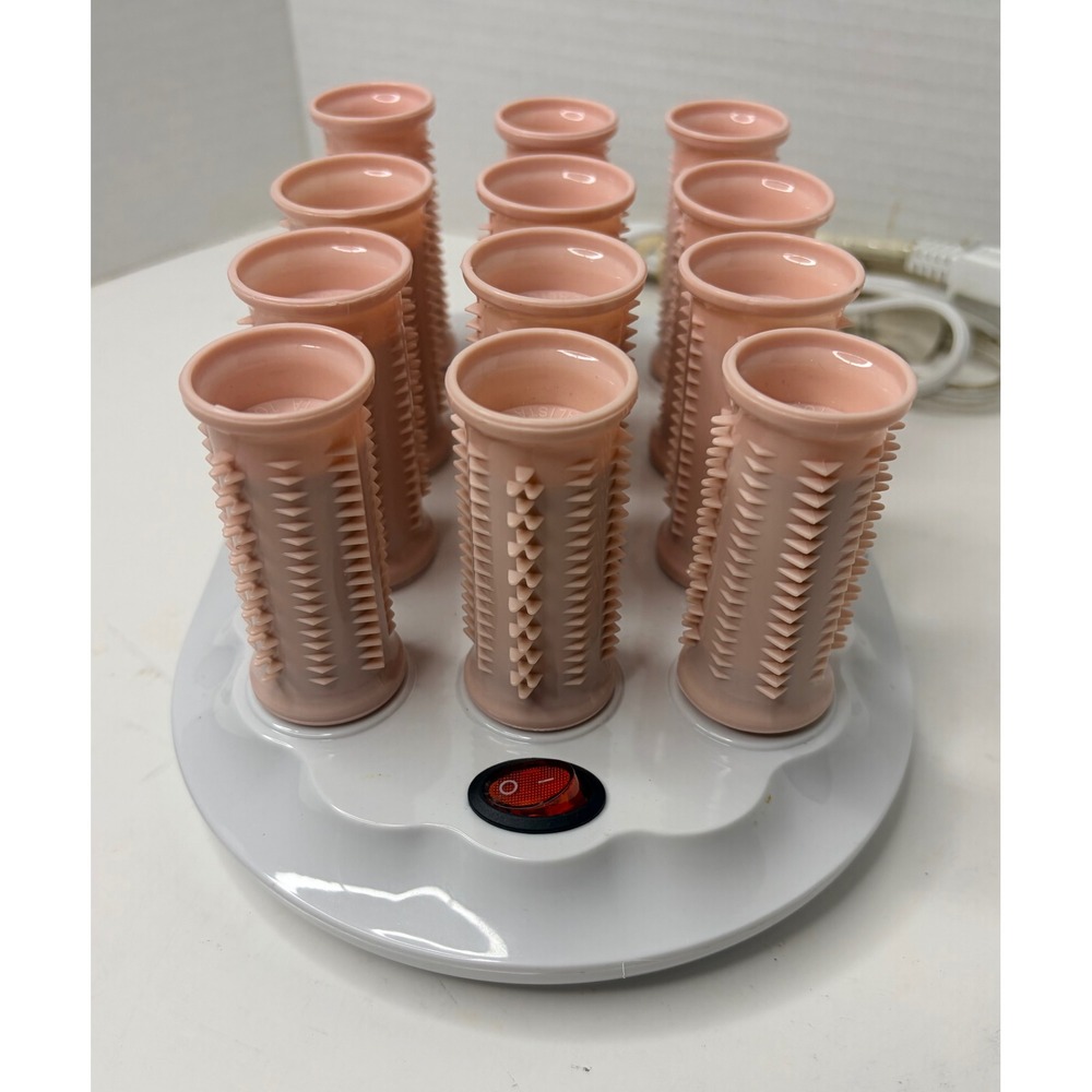 Calista Tools Ion Hot Rollers Pink 12 Piece Set with Clips Model CL-014S - Picture 3 of 8